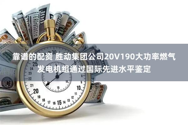 靠谱的配资 胜动集团公司20V190大功率燃气发电机组通过国际先进水平鉴定